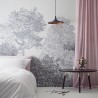 Carta da Parati Classic Hua Trees Mural Wallpaper Grey - SIAN ZENG