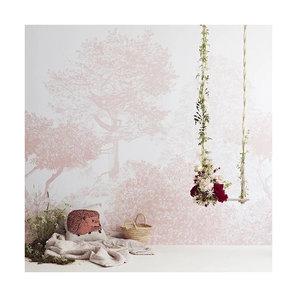Carta da Parati Classic Hua Trees Mural Wallpaper Pink - SIAN ZENG
