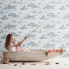 Wallpaper Classic Mountains Blue-Peach - SIAN ZENG