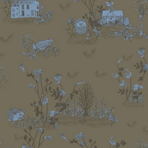 Carta da Parati Classic Woodlands Khaki Blue - SIAN ZENG