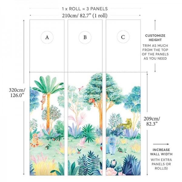 Tapete Jungle Colour - SIAN ZENG