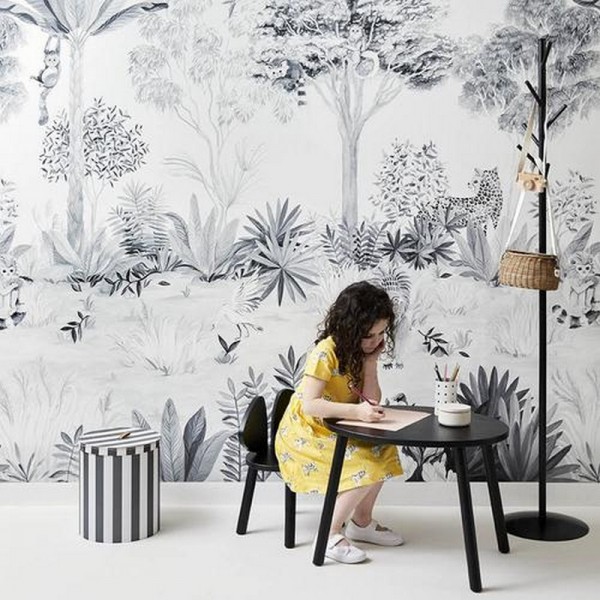 Papel de parede Magnetic Jungle Grey - SIAN ZENG