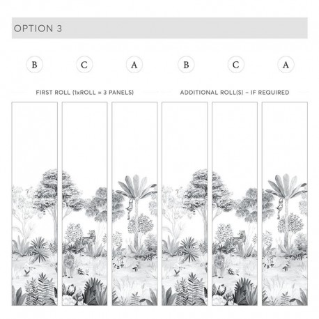 Papel de parede Magnetic Jungle Grey - SIAN ZENG