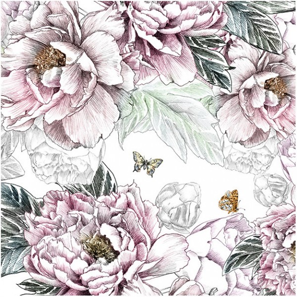 Carta da Parati PEONIES DOM1513 - LES DOMINOTIERS