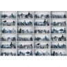 Carta da Parati R14183 Cabinet of Curios, Sapphire - REBEL WALLS