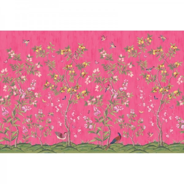 Carta da Parati R16746 Chinoiserie Chic, Fuchsia - REBEL WALLS Carta da Parati R16746 Chinoiserie Chic, Fuchsia - REBEL WALLS