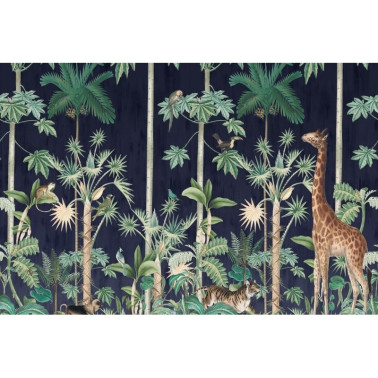 Papier peint R16792 Giraffe's Stroll, Nightfall - REBEL WALLS