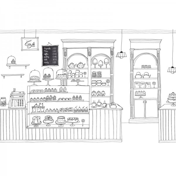 Carta da Parati R16861 Le Petit Patisserie - REBEL WALLS Carta da Parati R16861 Le Petit Patisserie - REBEL WALLS