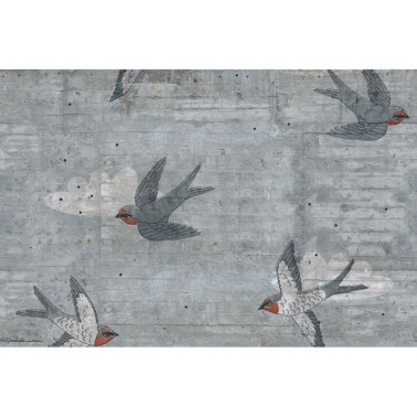 Carta da Parati R16971 Concrete Art, Swallow - REBEL WALLS