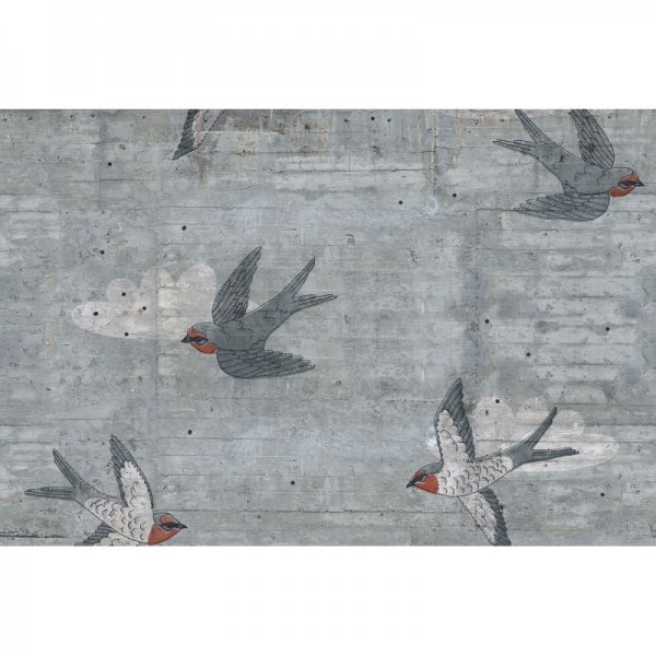Carta da Parati R16971 Concrete Art, Swallow - REBEL WALLS