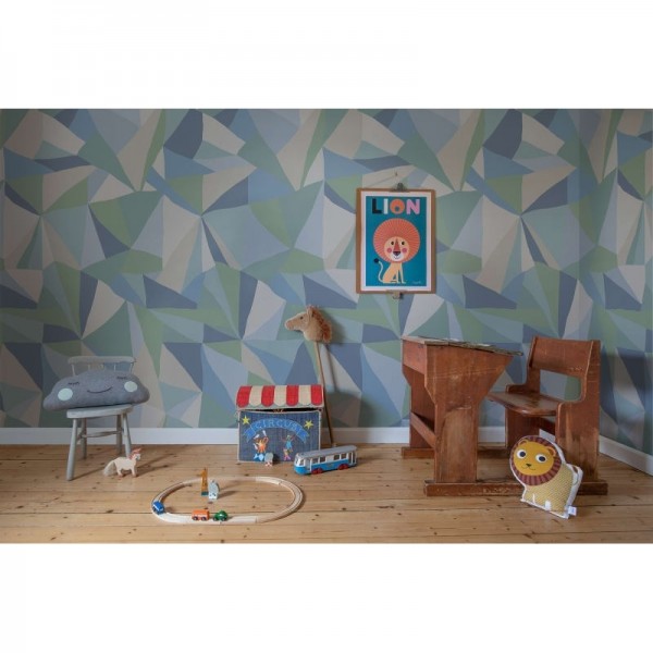 Carta da Parati R16682 Retro Geometry, Ice - REBEL WALLS