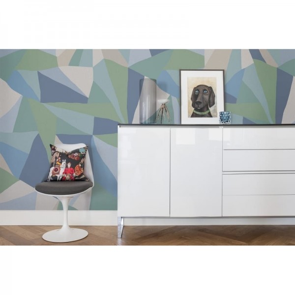 Carta da Parati R16682 Retro Geometry, Ice - REBEL WALLS