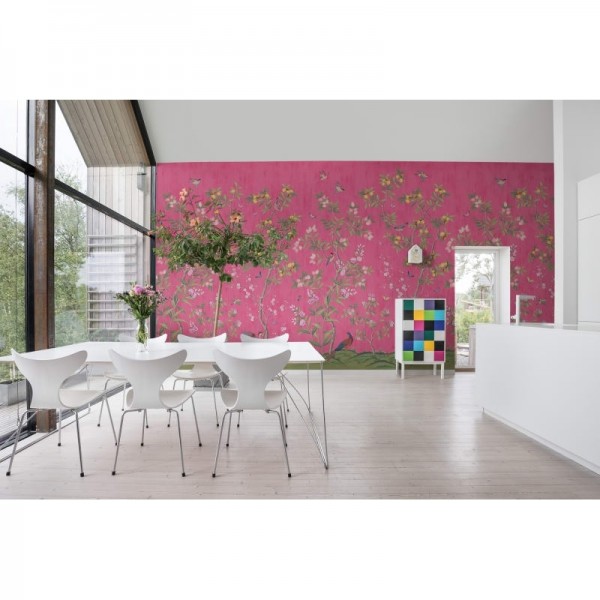 Carta da Parati R16746 Chinoiserie Chic, Fuchsia - REBEL WALLS