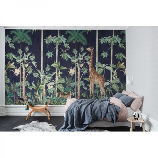 Tapete R16792 Giraffe's Stroll, Nightfall - REBEL WALLS