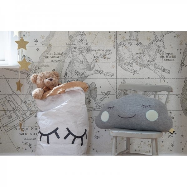 Papel de parede R16922 Star Map, White - REBEL WALLS