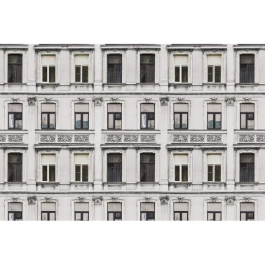 Carta da Parati R15932 Rue Relief, White - REBEL WALLS