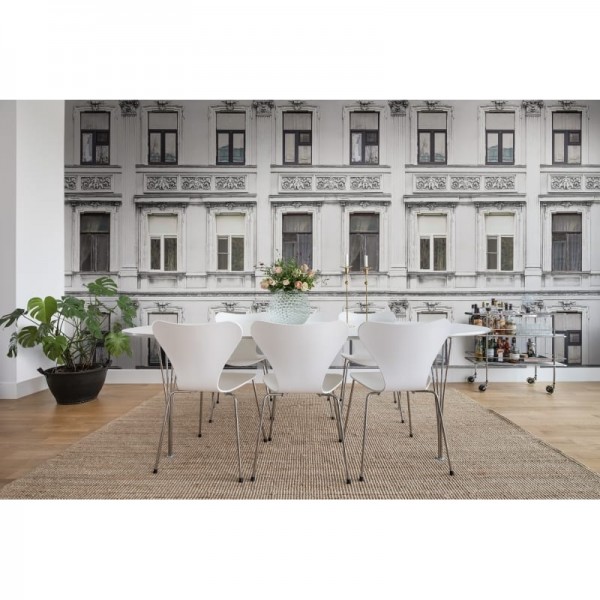 Carta da Parati R15932 Rue Relief, White - REBEL WALLS