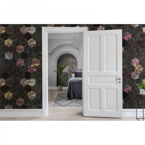 Carta da Parati R16241 Vinum Hexagon - REBEL WALLS