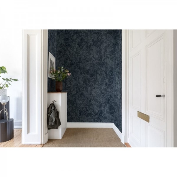 Carta da Parati R16252 Twining Vines, Navy - REBEL WALLS