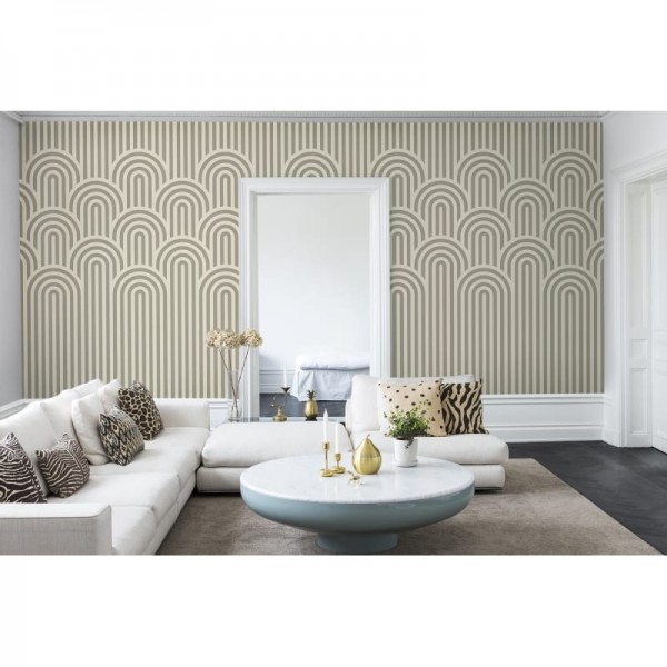 Carta da Parati R16282 Happy Hills, Vanilla - REBEL WALLS