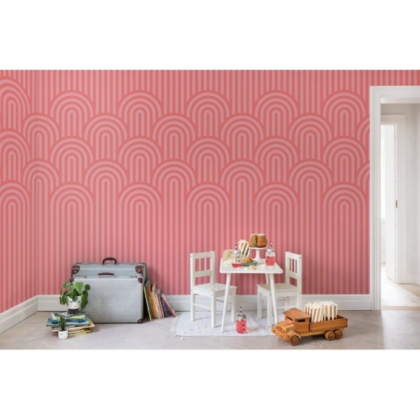 Carta da Parati R16283 Happy Hills, Bubble Gum - REBEL WALLS