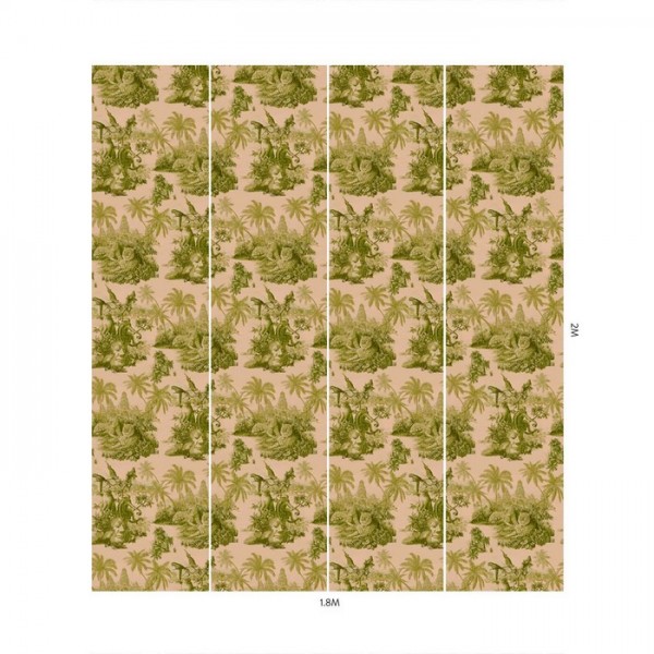 Papel de parede SUMATRA BLUSH PEAR GREEN - HOUSE OF HACKNEY