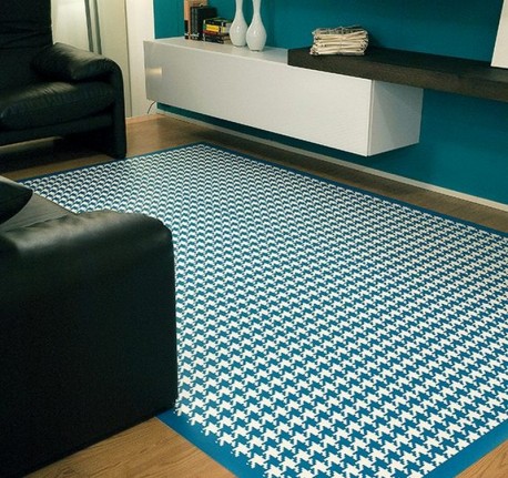 PIED DE POULE BIANCO AZZURRO GRANDE