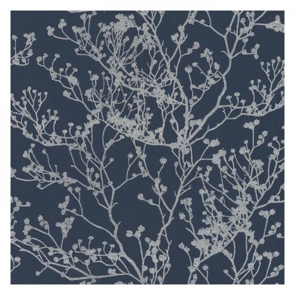 Budding Branch Silhouette Grasscloth HC7521 Budding Branch Silhouette Grasscloth HC7521