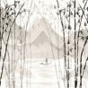 Mural noir de bambou 8706800