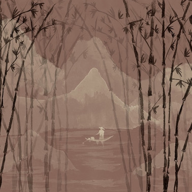Papier peint Bamboo Green Mural 8706802 - COORDONNE