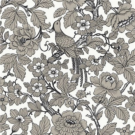 Beaufort Black Flowers & Birds Chinoiserie ECB80410 Beaufort Black Flowers & Birds Chinoiserie ECB80410