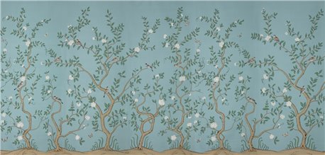 Gustavian Garden Gustavian Garden Part custom on Duck Egg dyed silk