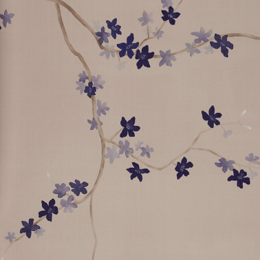 Cherry Tree Full custom on Almost Mauve dyed silk