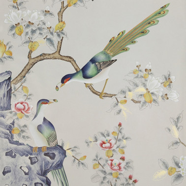Japanese Garden Part custom on custom grey dyed paper