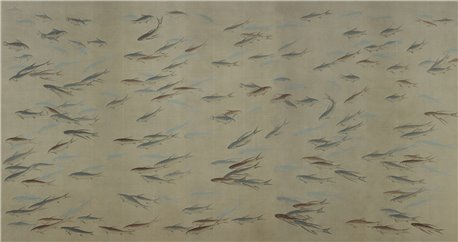 Fishes Full custom on Lead Grey India tea paper