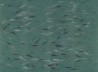 Fishes Part custom on custom blue green painted silk with antiquing