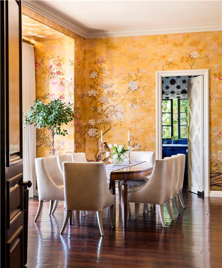 Japanese Garden Original on Deep Rich Gold gilded paper