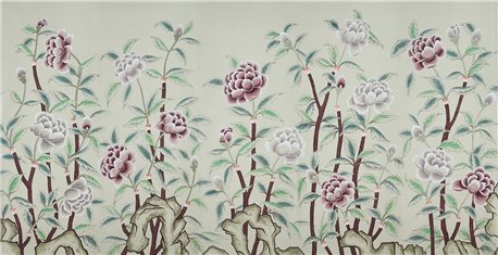Koren Peony Part custom on Icefield dyed silk