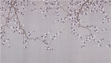 Plum Blossom Lavender on Rich Mauve India tea paper