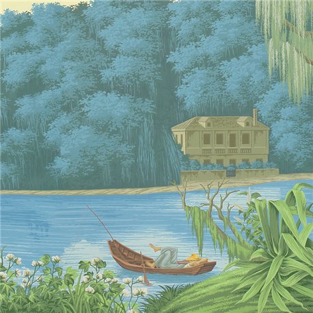 North American River Views Dufour on scenic paper