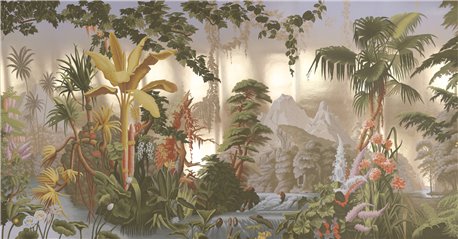 L´Eden Full custom monochromatic on custom brown painted Xuan paper