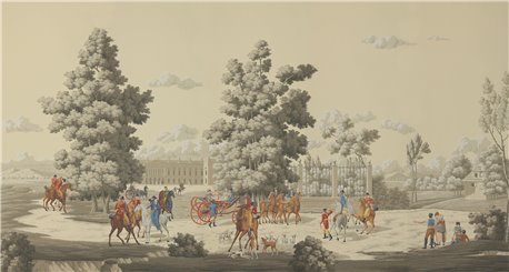 La Chasse de Compiègne Paille on Terre Foncée scenic paper