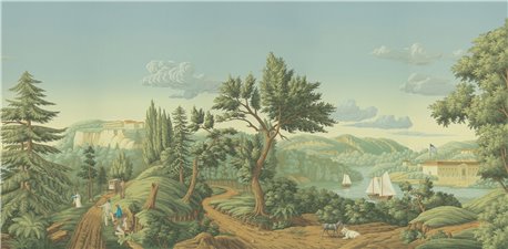 North American River Views Verdoyant on scenic paper