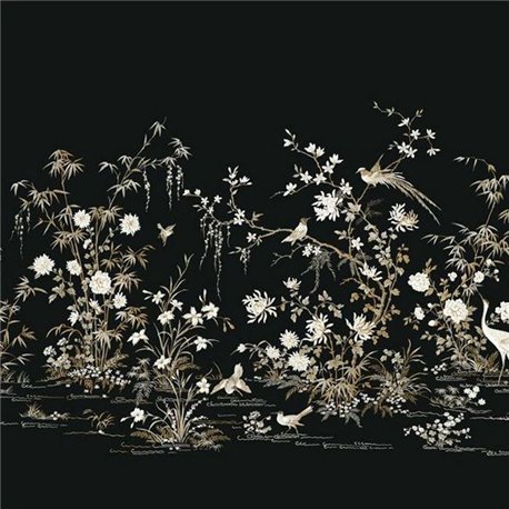 Flowering Vine Chinoiserie Mural kt2264 Flowering Vine Chinoiserie Mural kt2264
