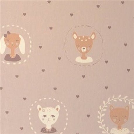 Hearts Dusty Warm Lilac 148-02 Hearts Dusty Warm Lilac 148-02