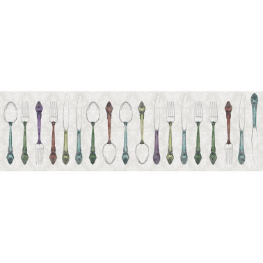 Tapete INKIIRR1401 SILVERWARE - INKIOSTRO BIANCO