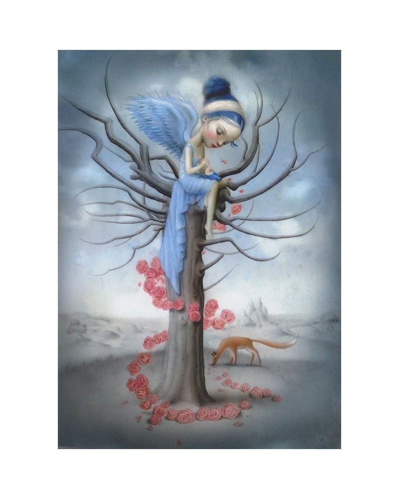 Carta da Parati INKCCBB13 BLUE BIRD AND THE FOX - INKIOSTRO BIANCO