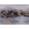 Lakeside Sunset paysage de luxe rose 2109-155-03