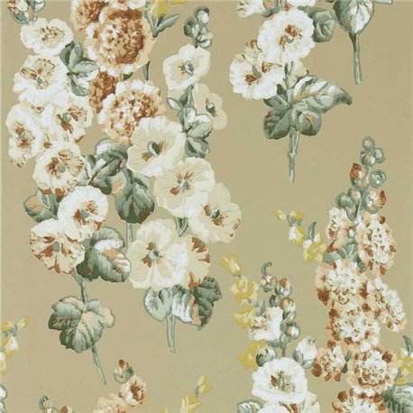 Hollyhocks Gold Metallic-Tan DOSW217034 Hollyhocks Gold Metallic-Tan DOSW217034