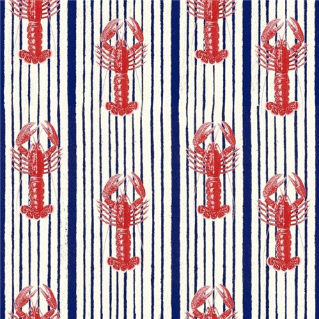 Mediterranean Lobsters White WP30065 Mediterranean Lobsters White WP30065